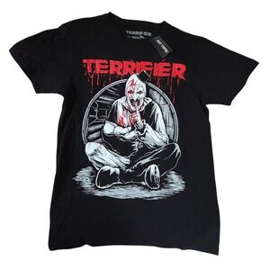 Terrifier Art the Clown Graphic T-Shirt Black Terror Threads Horror Movie Small